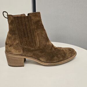 Paul Green Tan Suede Ankle Booties